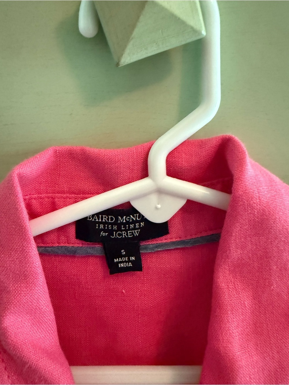 J. Crew Vibrant Pink Button-Front Midi Shirt Dress - linen - Picture 2 of 3